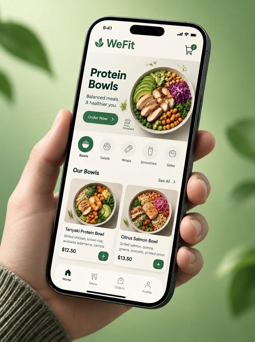 WeFit mobile ordering app
