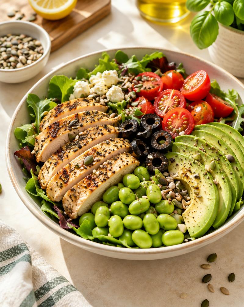 Fresh grilled chicken protein bowl